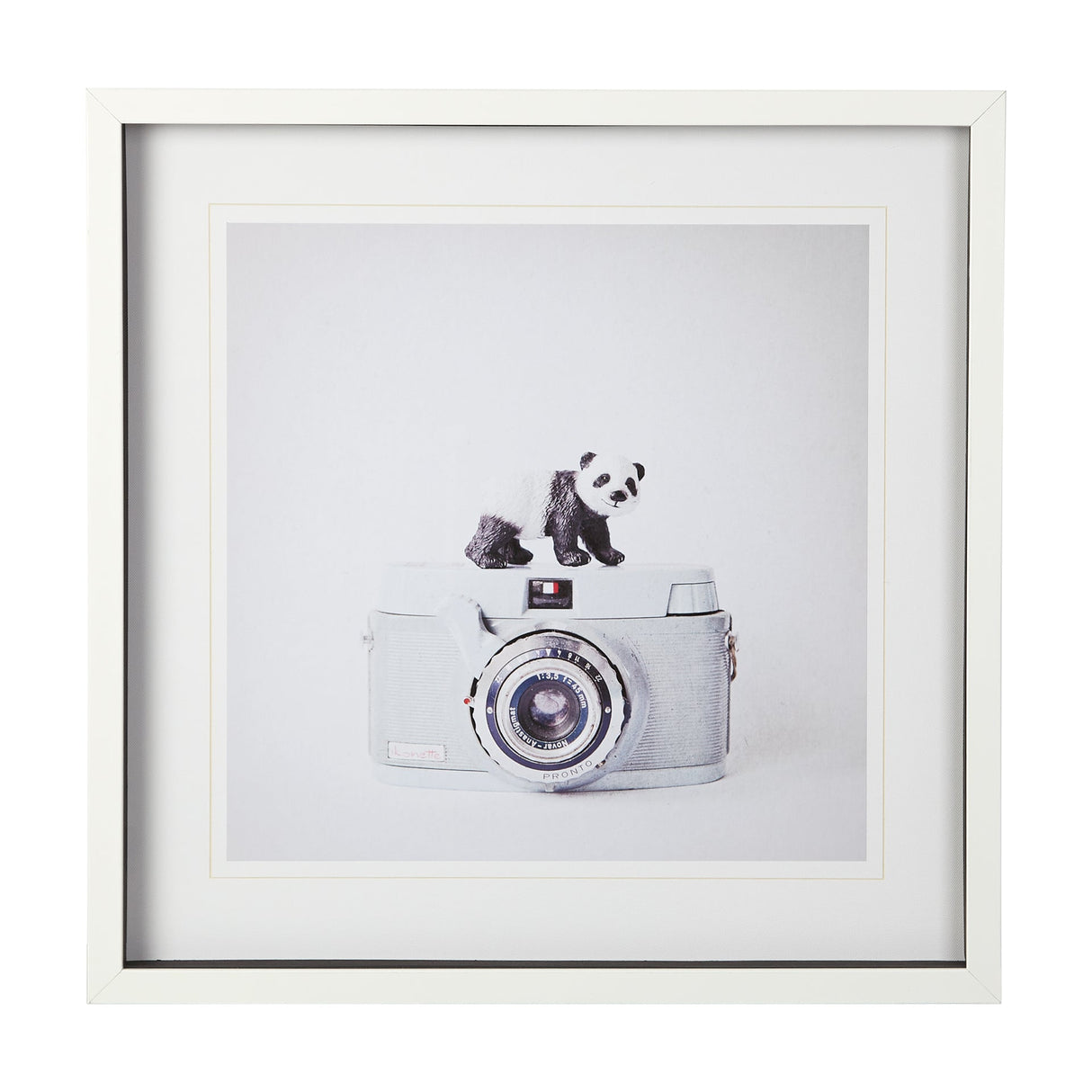 Panda & Vintage Camera by Susannah Tucker Photography a Framed Photo Art Print Matted under Glass by Mercana at Eve Furniture