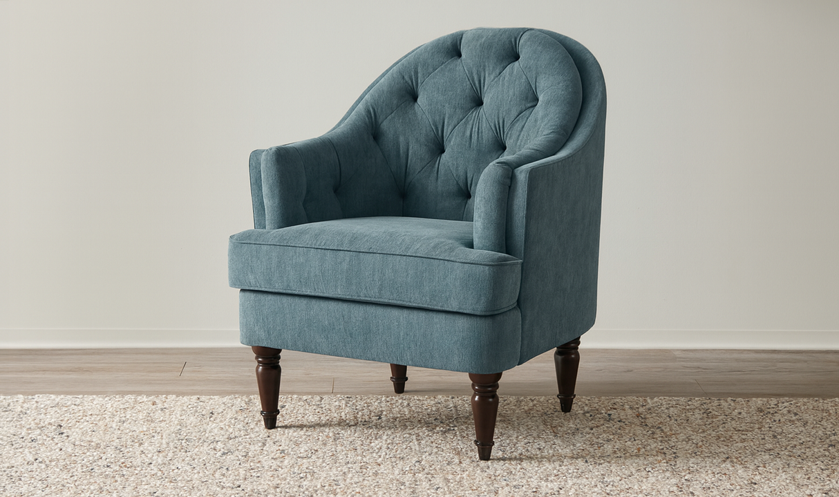 Pandora Accent Chair Light Blue by Moe's Home at Eve Furniture