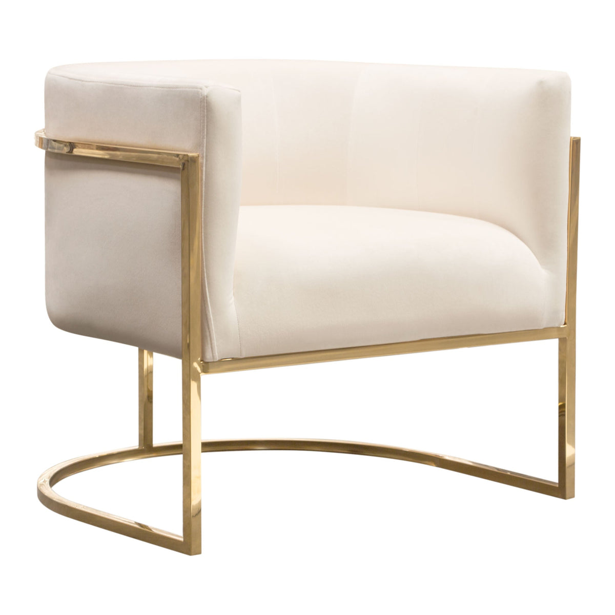 Pandora Cream Accent Chair by Diamond Sofa at Eve Furniture