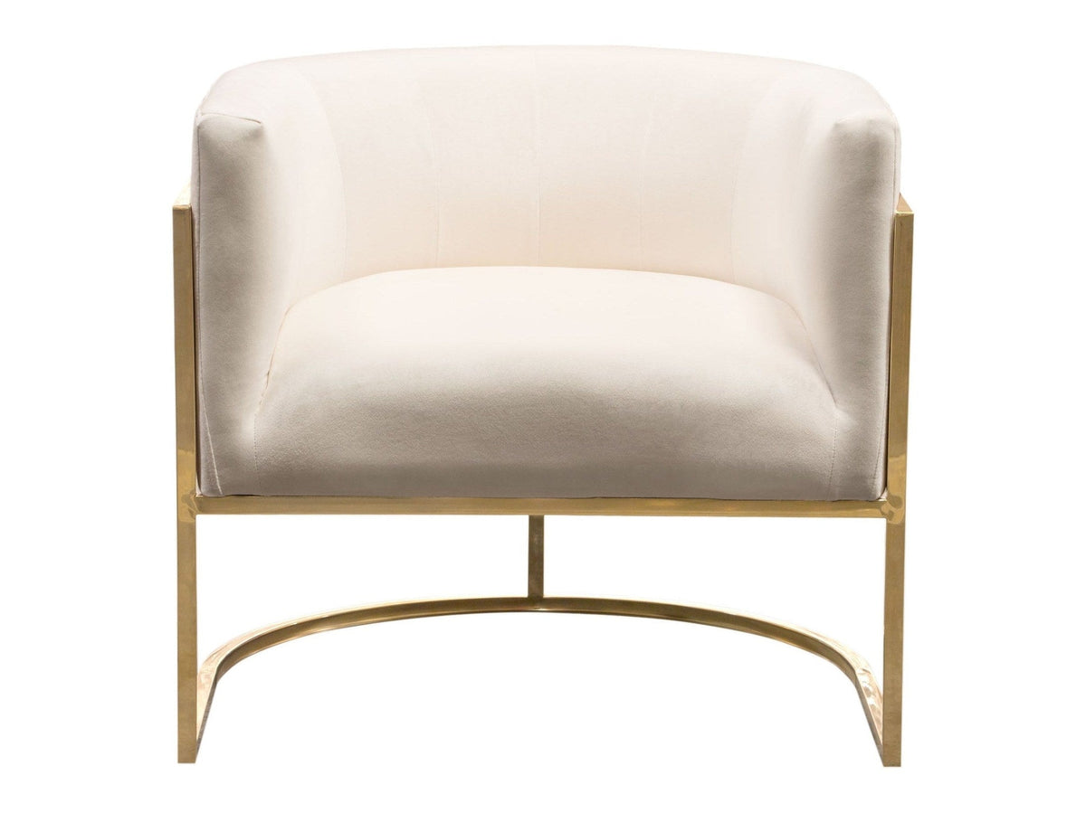 Pandora Cream Accent Chair by Diamond Sofa at Eve Furniture