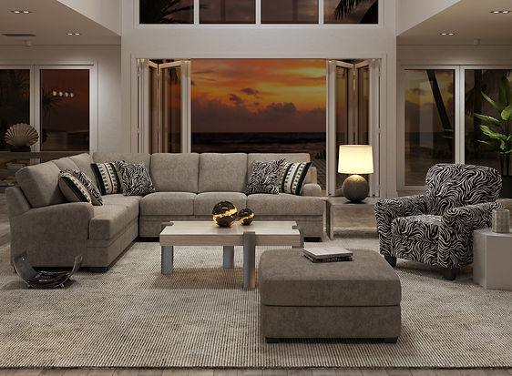 Pandora Teddy Bear Brown Sectional by New Era Innovations at Eve Furniture