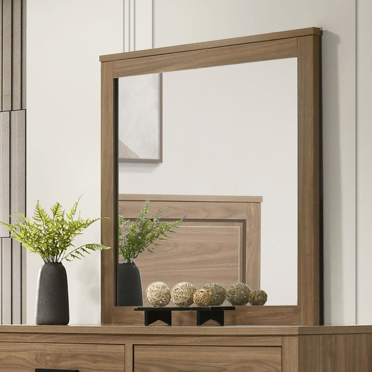 Panelli Walnut Mirror