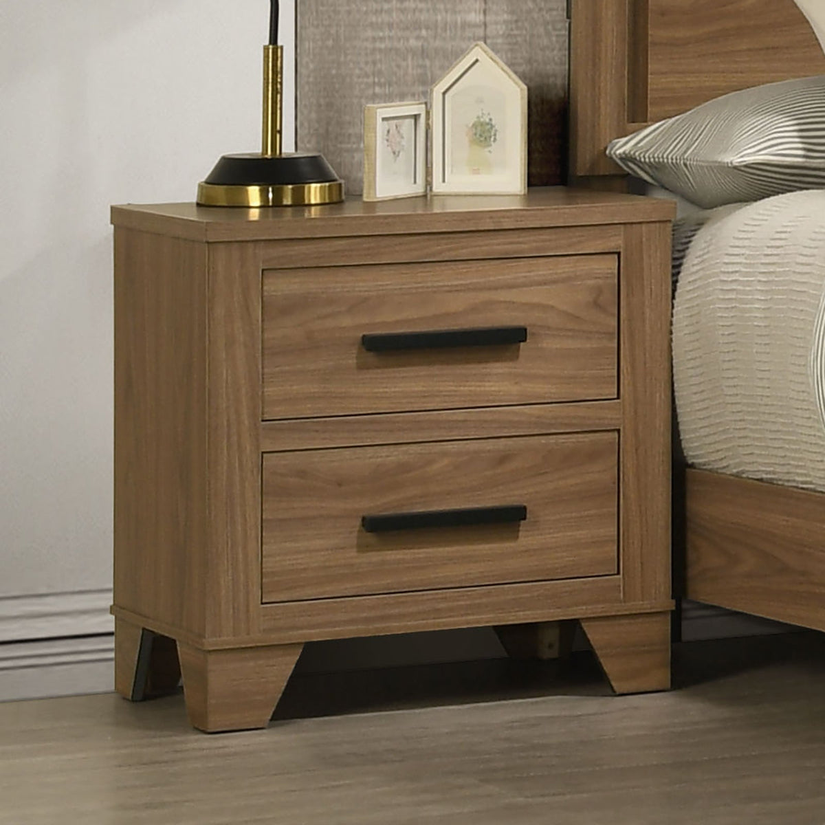 Panelli Walnut Nightstand by Furniture of America at Eve Furniture