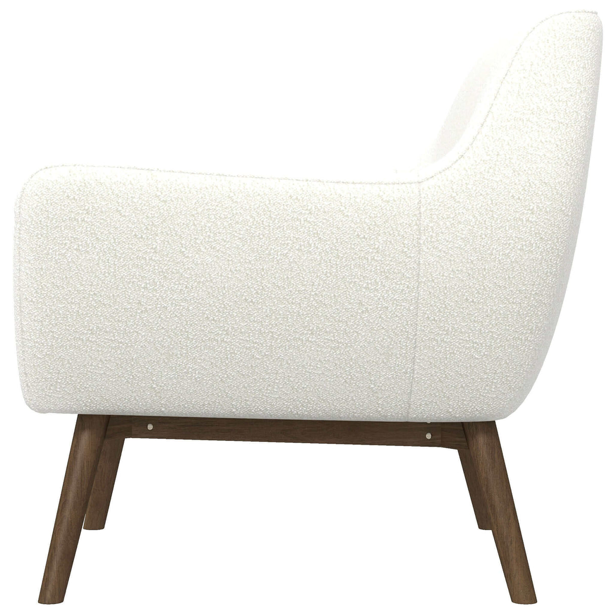 Panom White Boucle Lounge Chair by Ashcroft Furniture at Eve Furniture