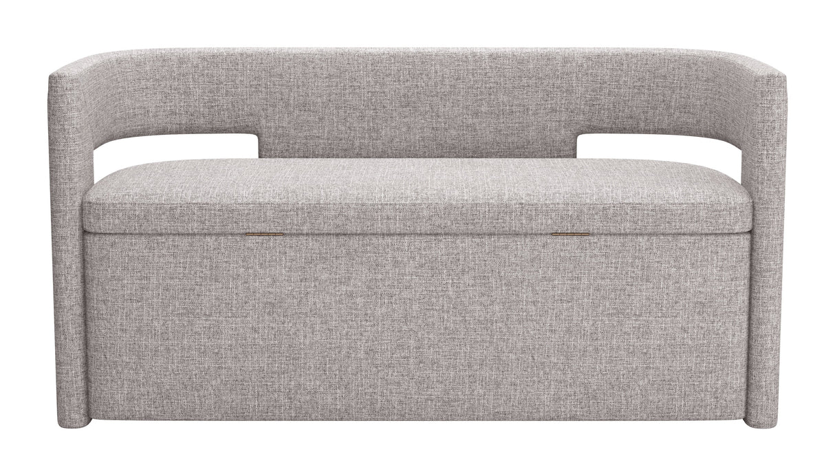 Papua Gray Storage Bench by Zuomod at Eve Furniture