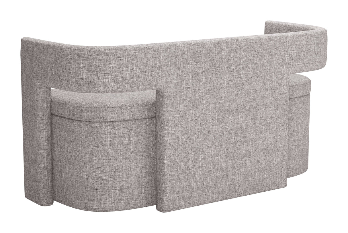 Papua Gray Storage Bench by Zuomod at Eve Furniture