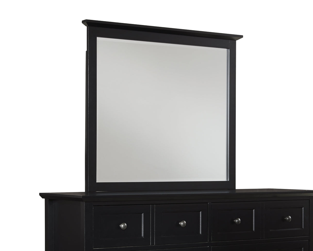 Paragon Beveled Glass Mirror in Black by Modus Furniture at Eve Furniture