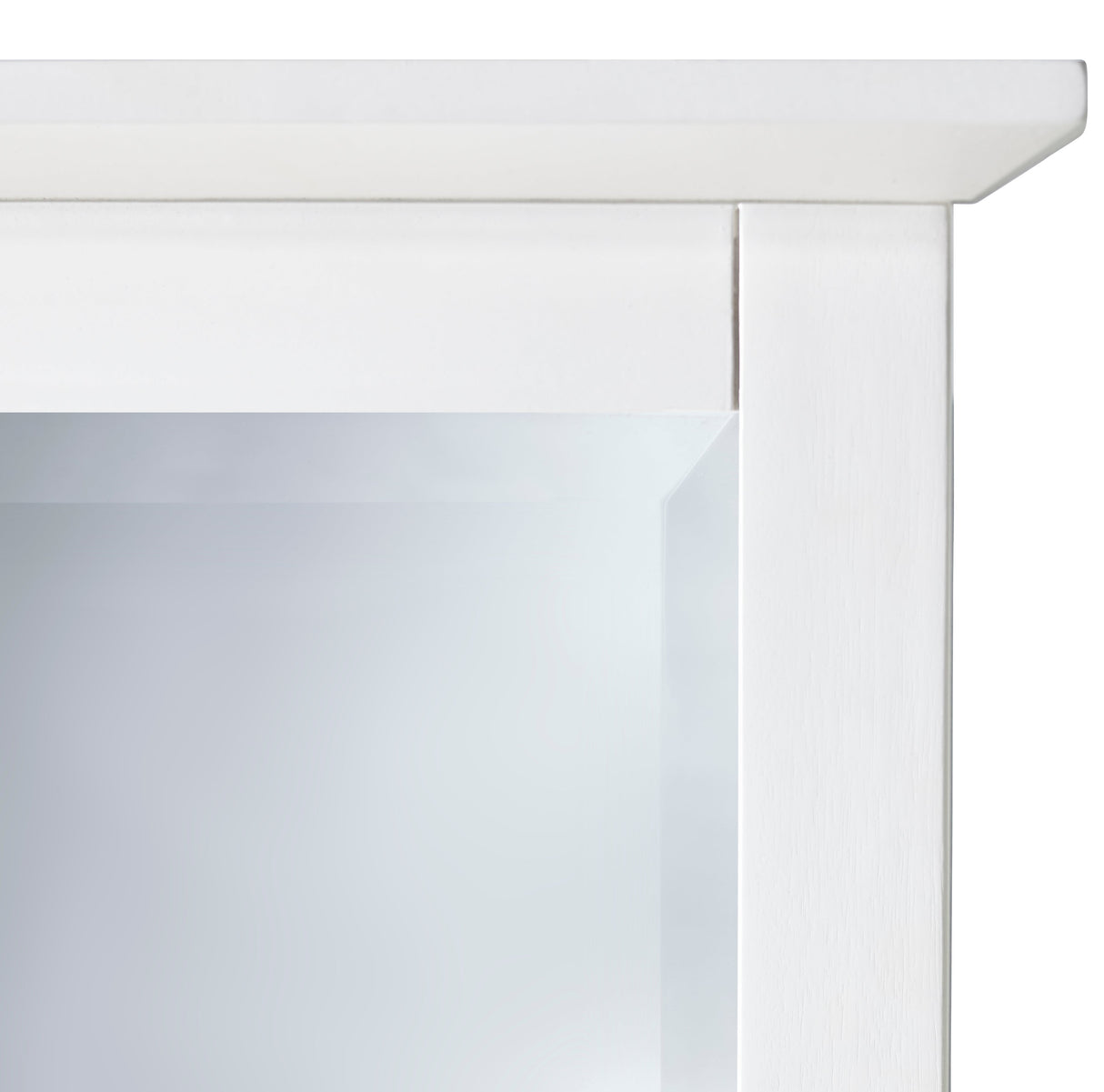 Paragon Beveled Glass Mirror in White by Modus Furniture at Eve Furniture