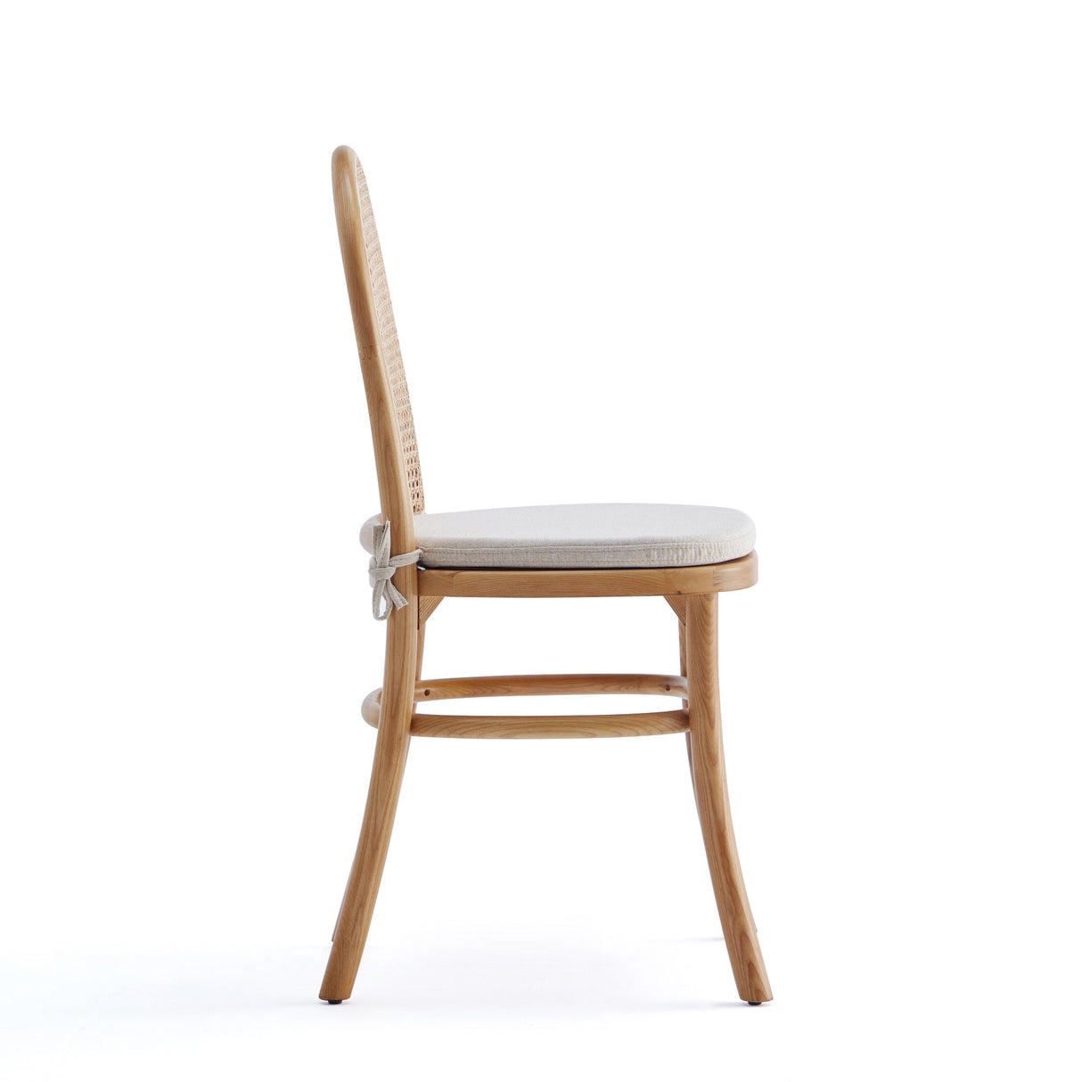 Paragon Dining Chair 1.0 with Cream Cushions in Nature and Cane (set of 2) by Manhattan Comfort at Eve Furniture