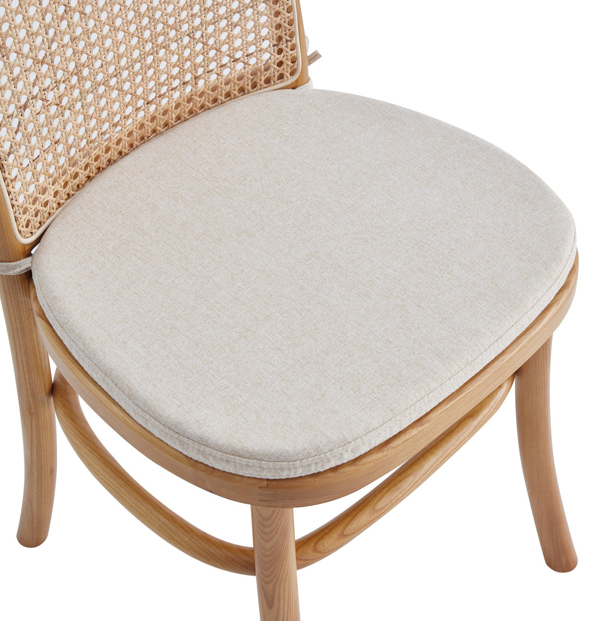 Paragon Dining Chair 1.0 with Cream Cushions in Nature and Cane (set of 2) by Manhattan Comfort at Eve Furniture