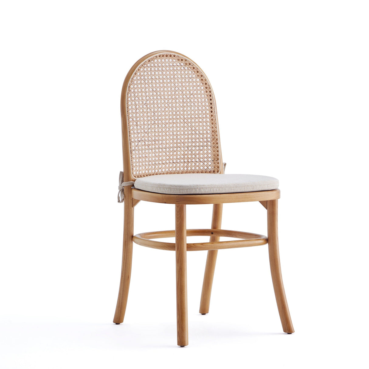 Paragon Dining Chair 1.0 with Cream Cushions in Nature and Cane (set of 2) by Manhattan Comfort at Eve Furniture