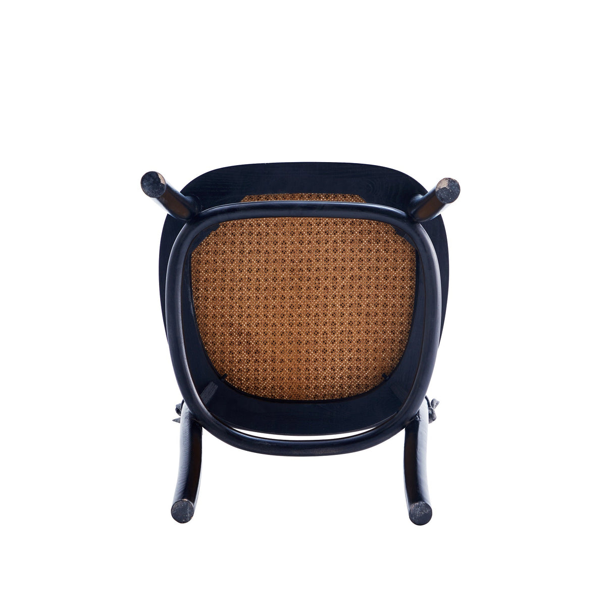 Paragon Dining Chair 1.0 with Grey Cushions in Black and Cane (set of 2) by Manhattan Comfort at Eve Furniture