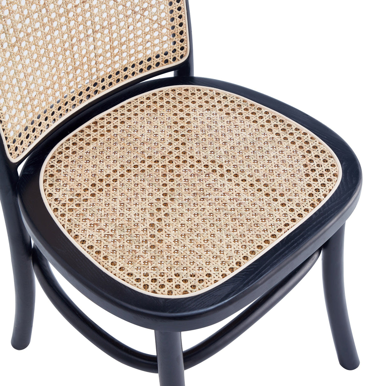 Paragon Dining Chair 2.0 in Black and Cane (set of 2) by Manhattan Comfort at Eve Furniture