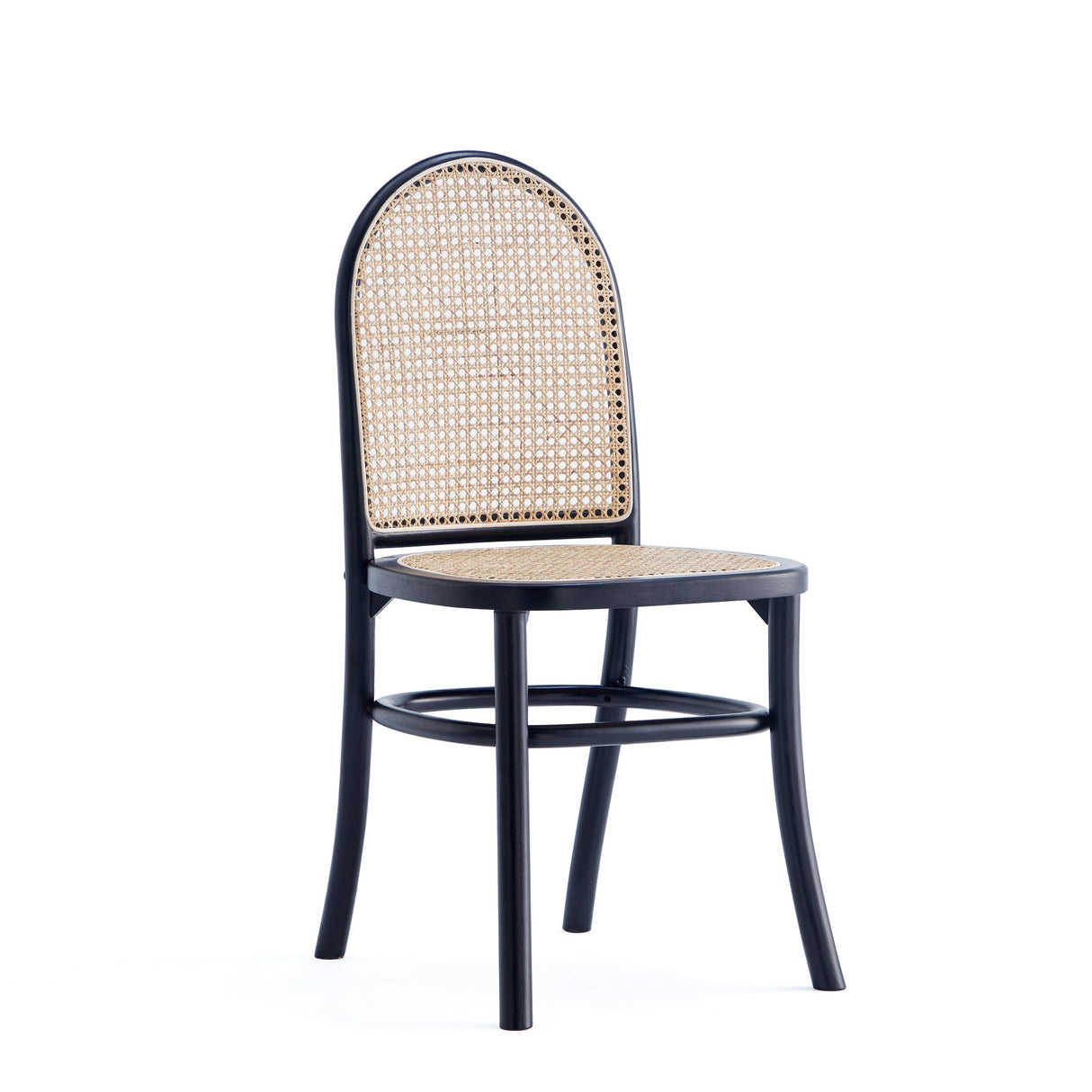 Paragon Dining Chair 2.0 in Black and Cane (set of 2) by Manhattan Comfort at Eve Furniture