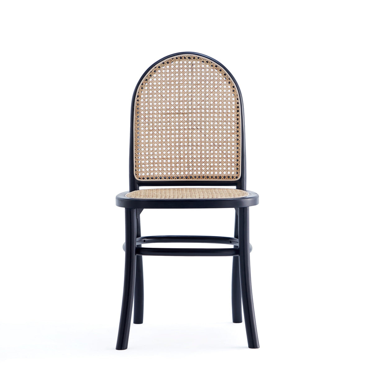 Paragon Dining Chair 2.0 in Black and Cane (set of 2) by Manhattan Comfort at Eve Furniture