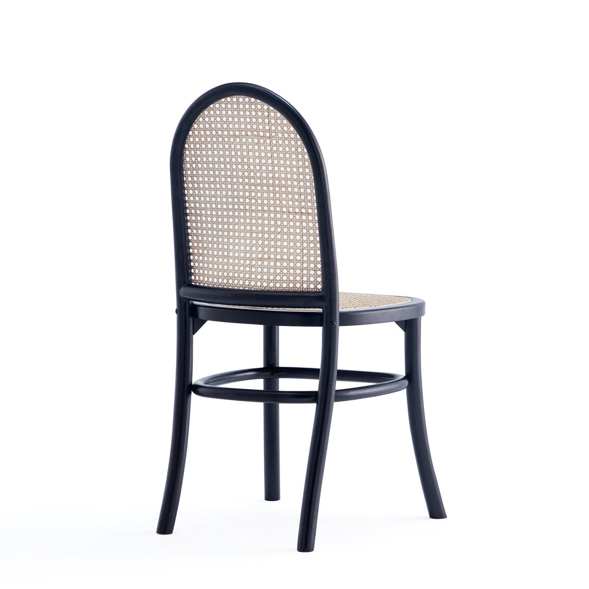 Paragon Dining Chair 2.0 in Black and Cane (set of 2) by Manhattan Comfort at Eve Furniture