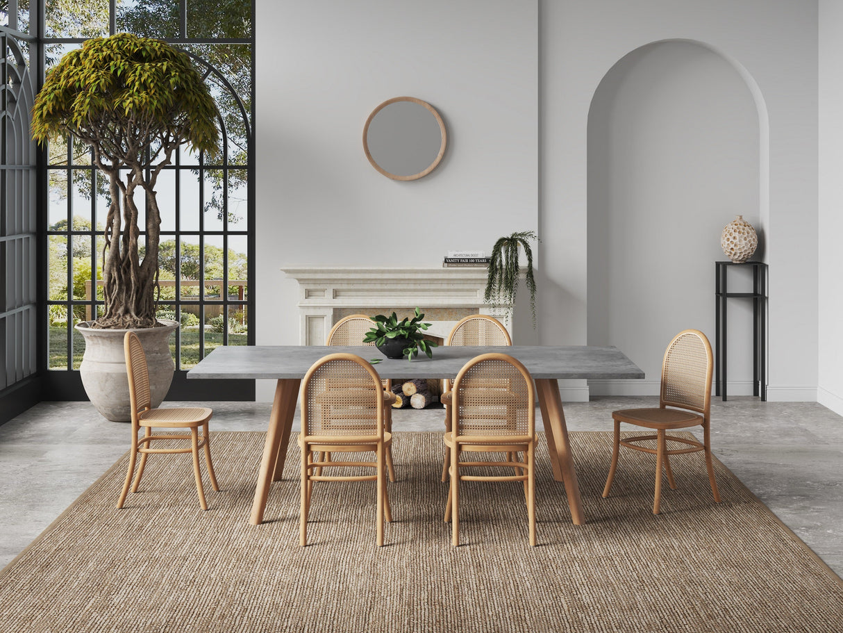 Paragon Dining Chair 2.0 in Nature and Cane (set of 2) by Manhattan Comfort at Eve Furniture