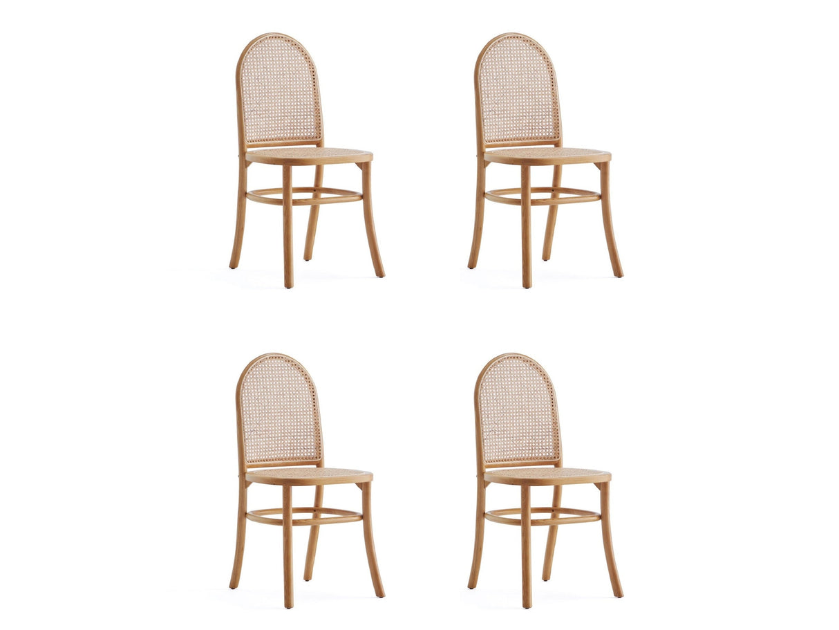Paragon Dining Chair 2.0 in Nature and Cane (set of 4) by Manhattan Comfort at Eve Furniture
