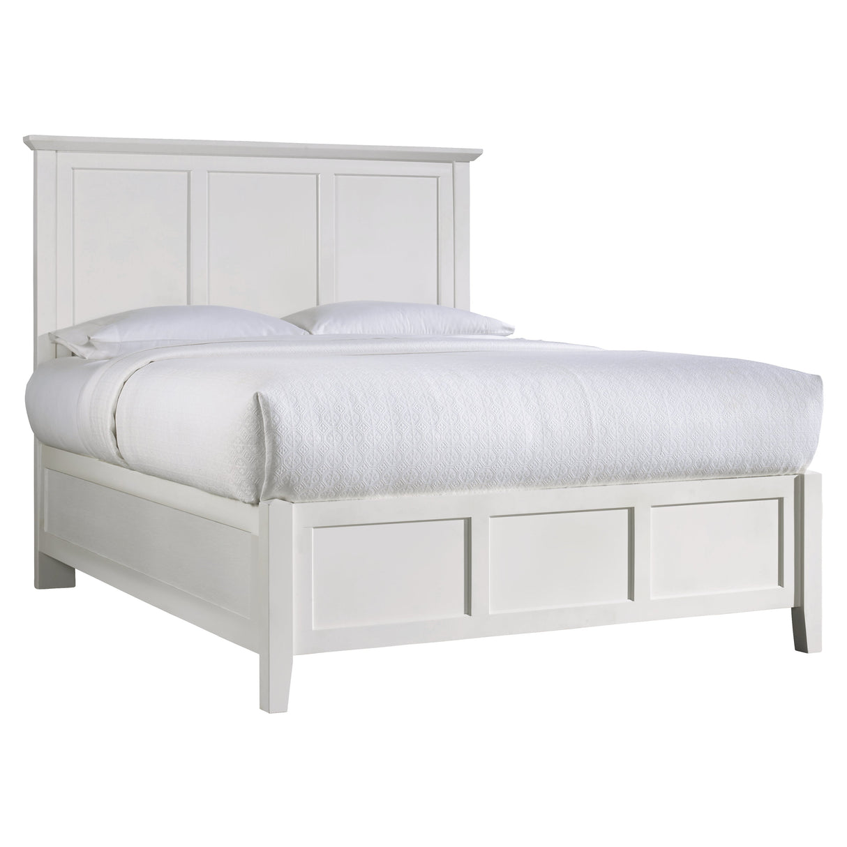 Paragon Wood Full Panel Bed in White by Modus Furniture at Eve Furniture