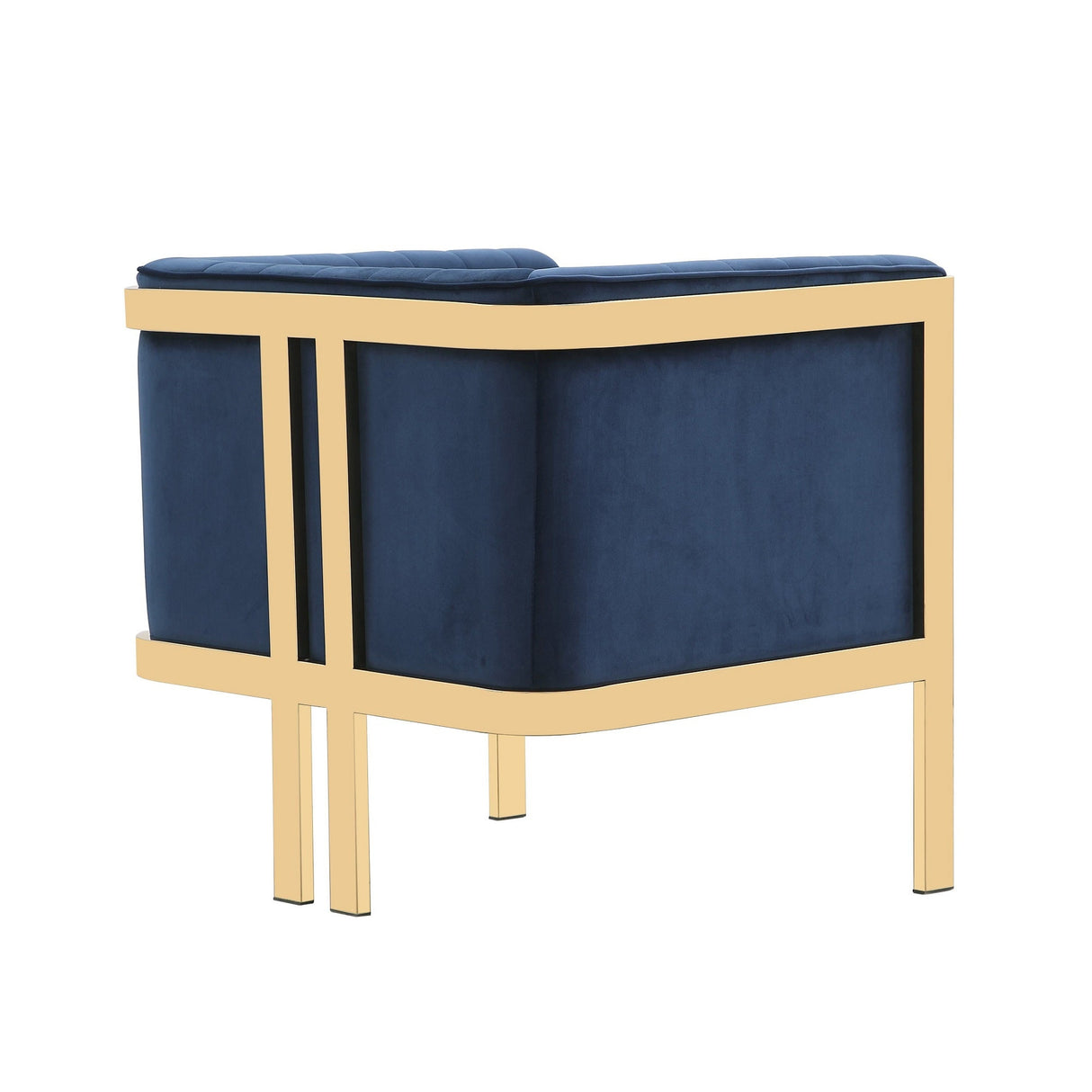 Paramount Accent Armchair in Royal Blue and Polished Brass by Manhattan Comfort at Eve Furniture