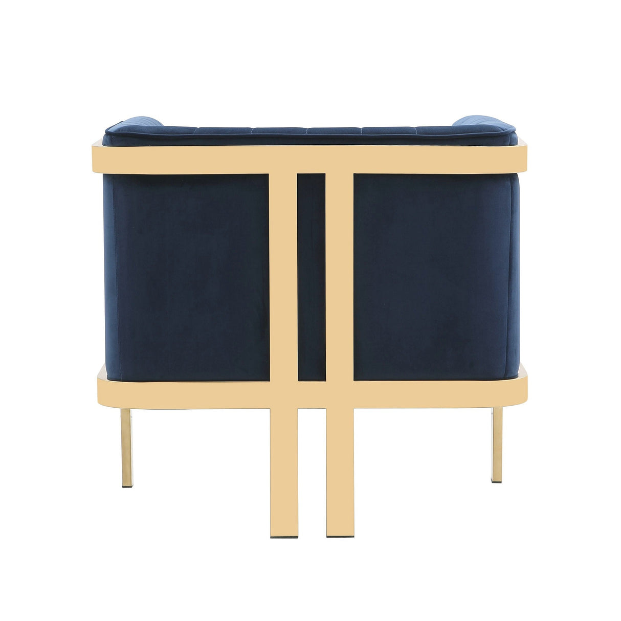 Paramount Accent Armchair in Royal Blue and Polished Brass by Manhattan Comfort at Eve Furniture