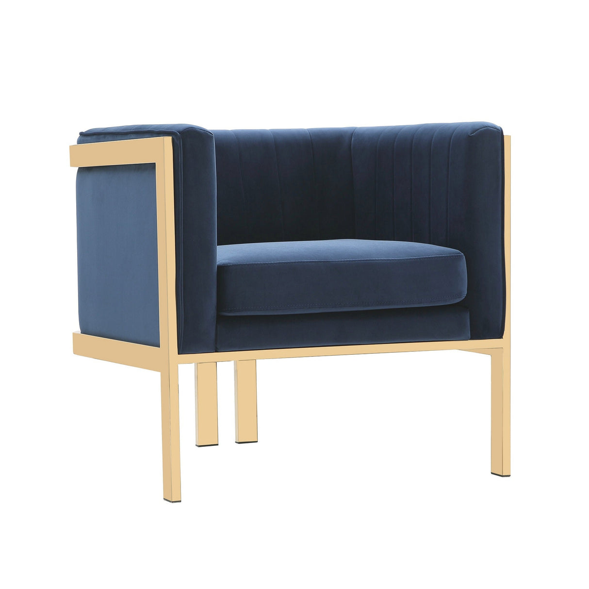 Paramount Accent Armchair in Royal Blue and Polished Brass (set of 2) by Manhattan Comfort at Eve Furniture