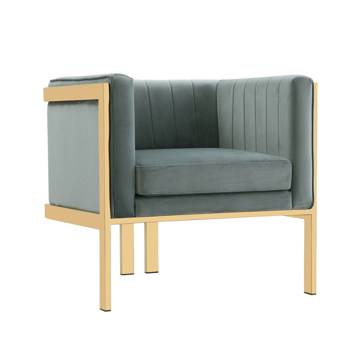 Paramount Accent Armchair in Warm Grey and Polished Brass (set of 2) by Manhattan Comfort at Eve Furniture
