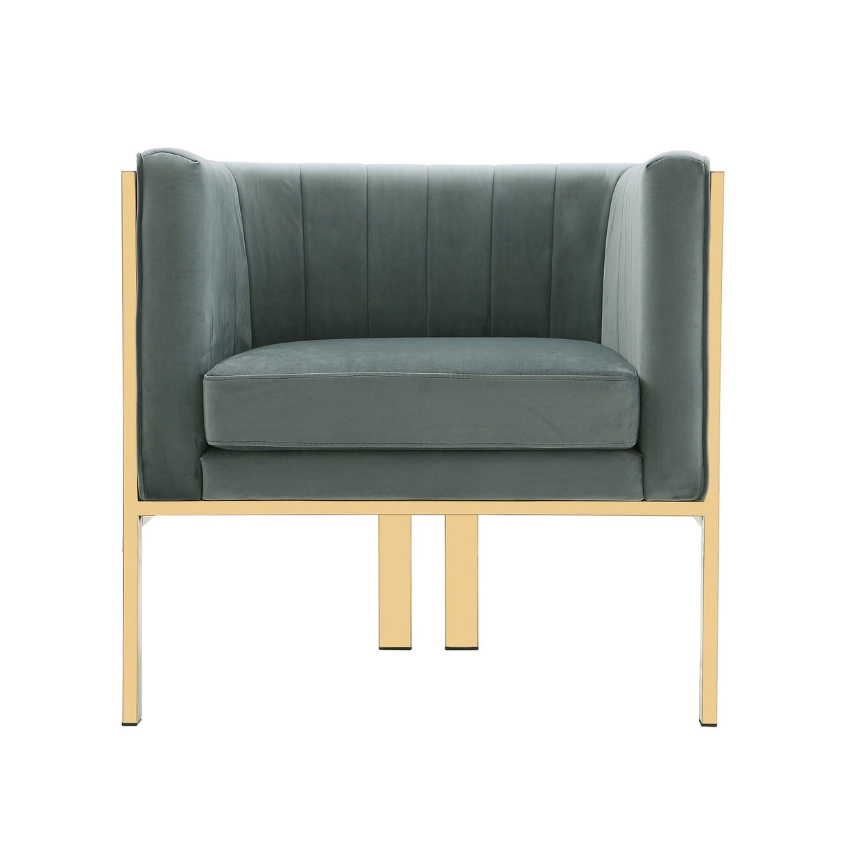 Paramount Accent Armchair in Warm Grey and Polished Brass (set of 2) by Manhattan Comfort at Eve Furniture