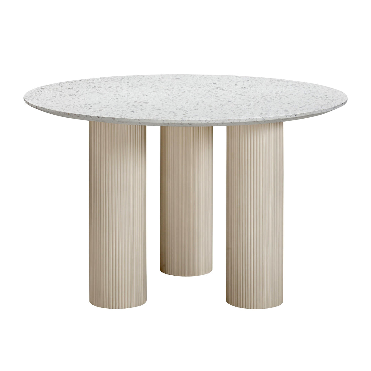 Parcino Terrazzo Concrete Indoor / Outdoor 47" Round Dining Table by TOV Furniture at Eve Furniture