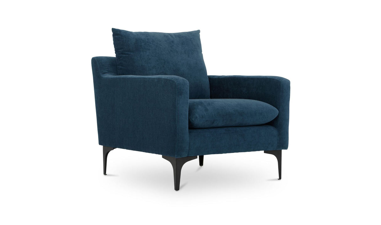 Paris Armchair Blue by Moe's Home at Eve Furniture