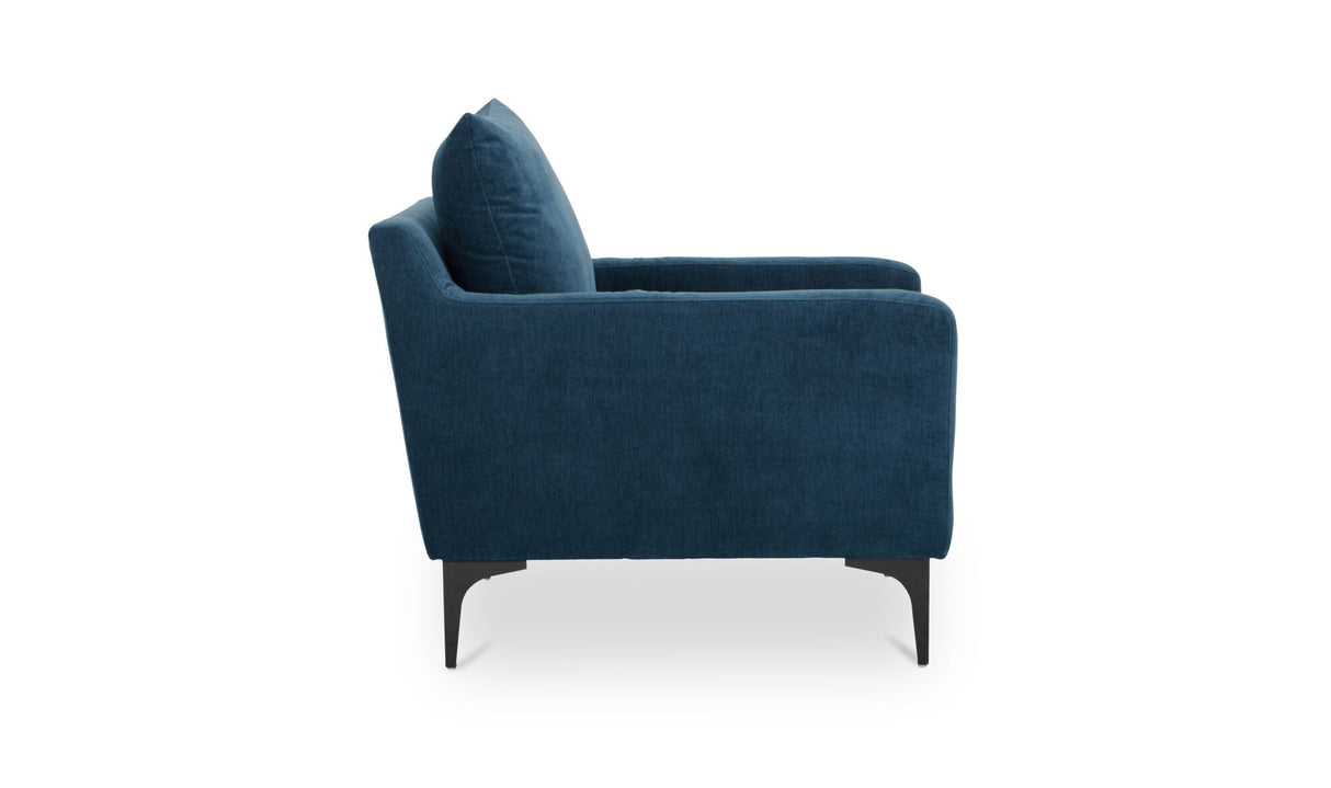 Paris Armchair Blue by Moe's Home at Eve Furniture