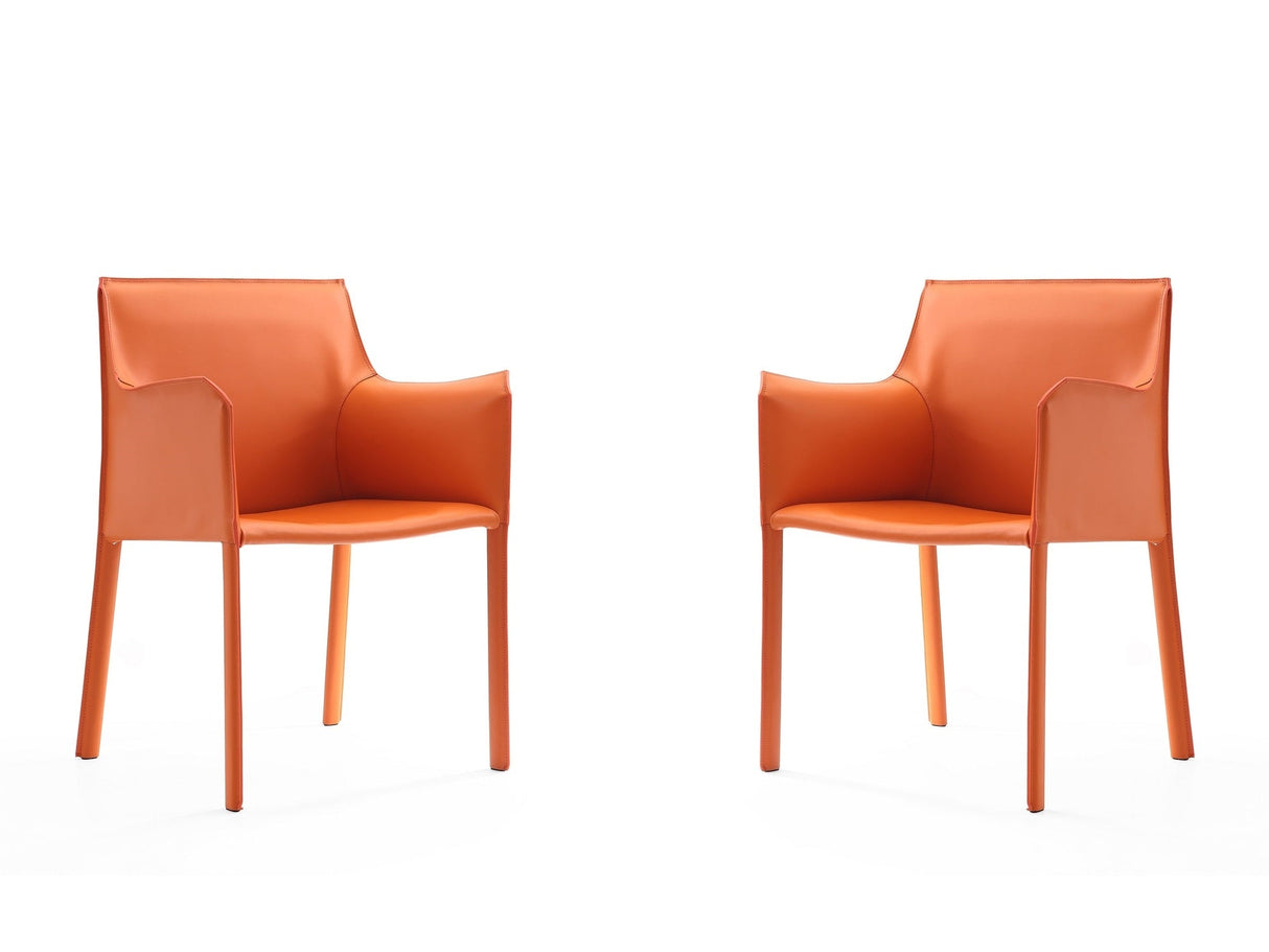 Paris Armchair in Coral (set of 2) by Manhattan Comfort at Eve Furniture