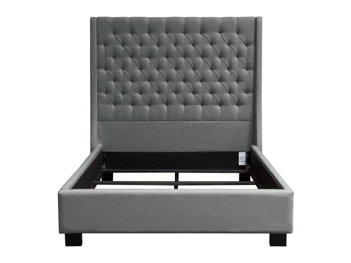Park Avenue Grey Eastern King Tufted Bed by Diamond Sofa at Eve Furniture
