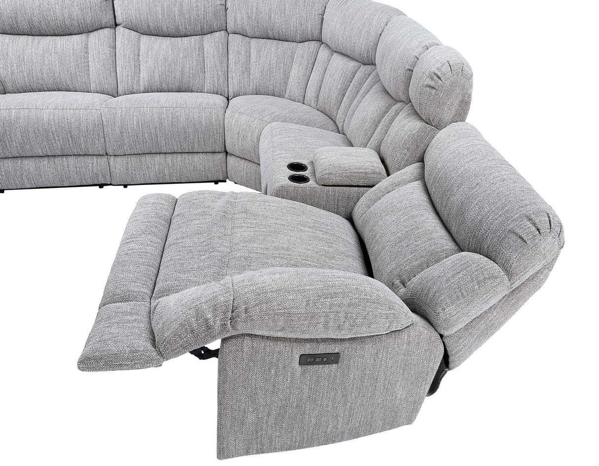 Park City 6-Piece Dual Power Reclining Sectional by Steve Silver at Eve Furniture