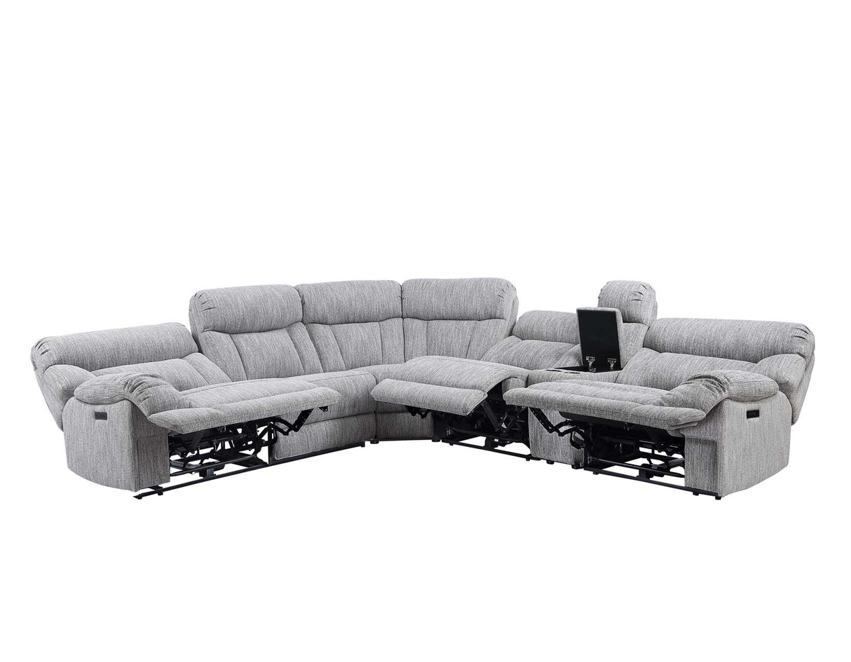Park City 6-Piece Dual Power Reclining Sectional by Steve Silver at Eve Furniture