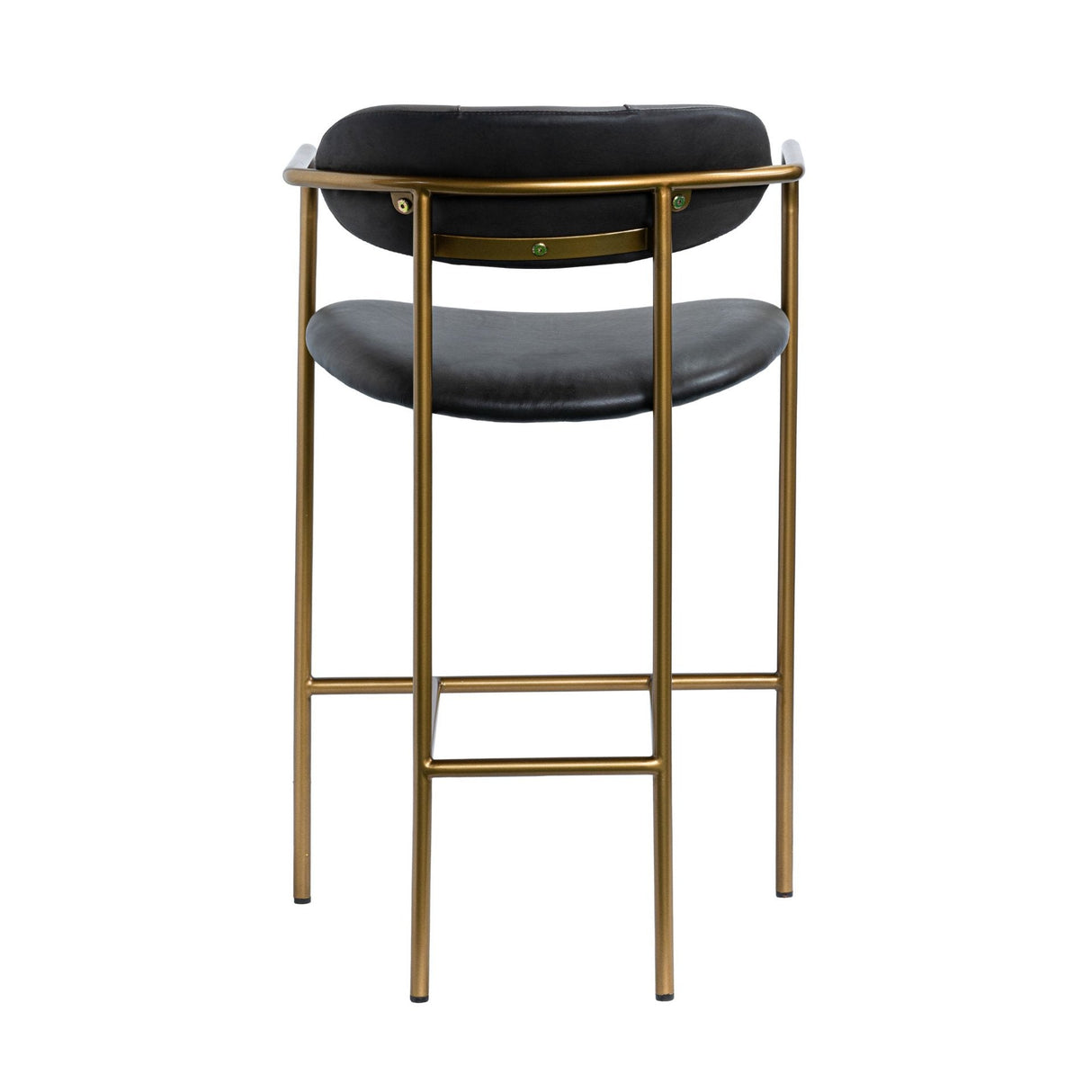 Parker Black Leather Seat Gold Metal Counter Stool by Mercana at Eve Furniture
