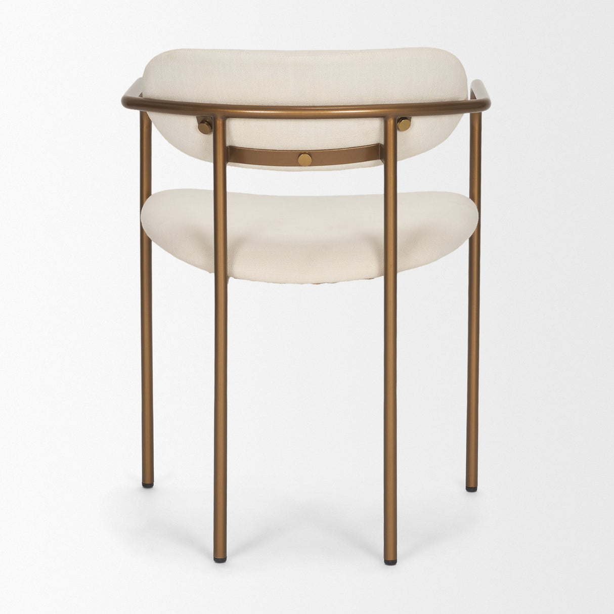 Parker I Cream Fabric Seat Gold Metal Frame Dining Chair, Set of 2 by Mercana at Eve Furniture