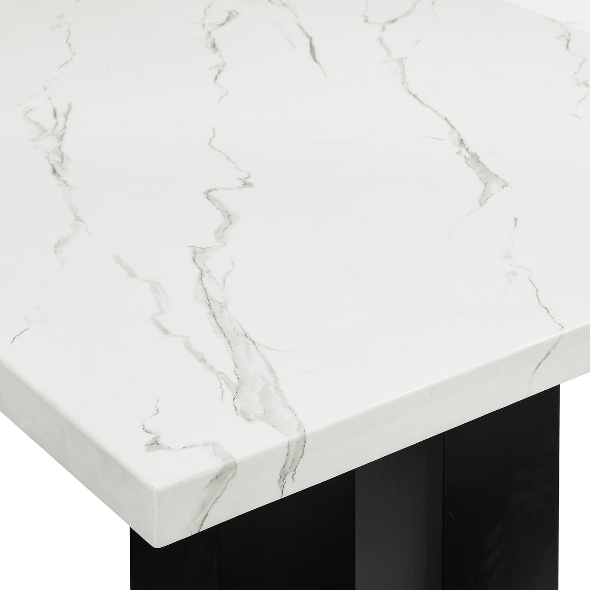 Parkside Gray and Black Dining Table by Crown Mark at Eve Furniture