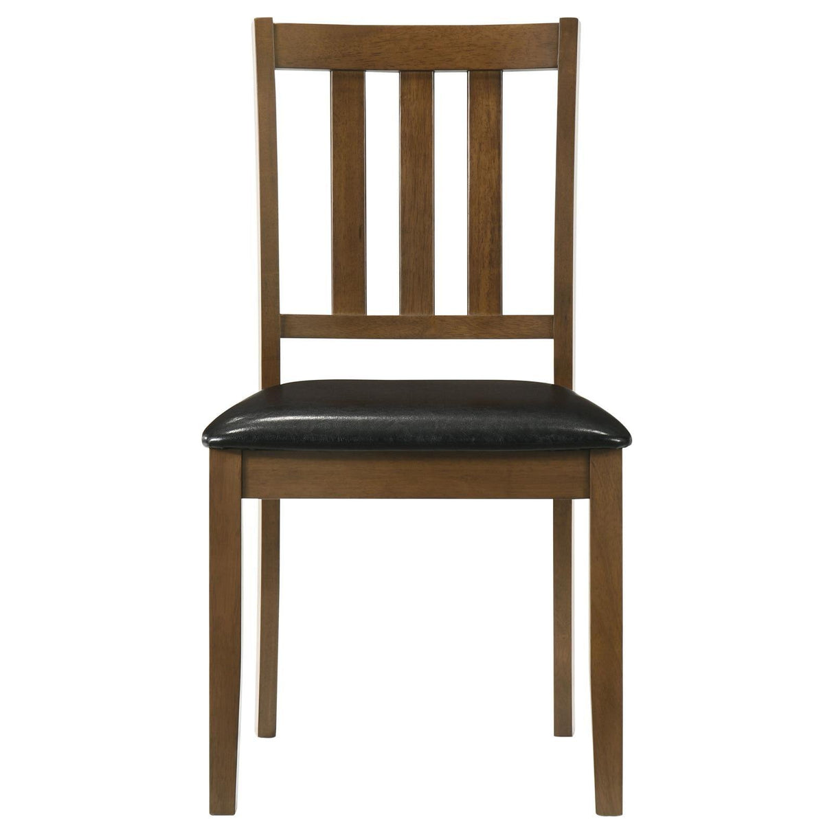 Parkwood Honey Brown/Black 5-Piece Dining Set with Square Table and Slat Back Side Chairs by Coaster at Eve Furniture