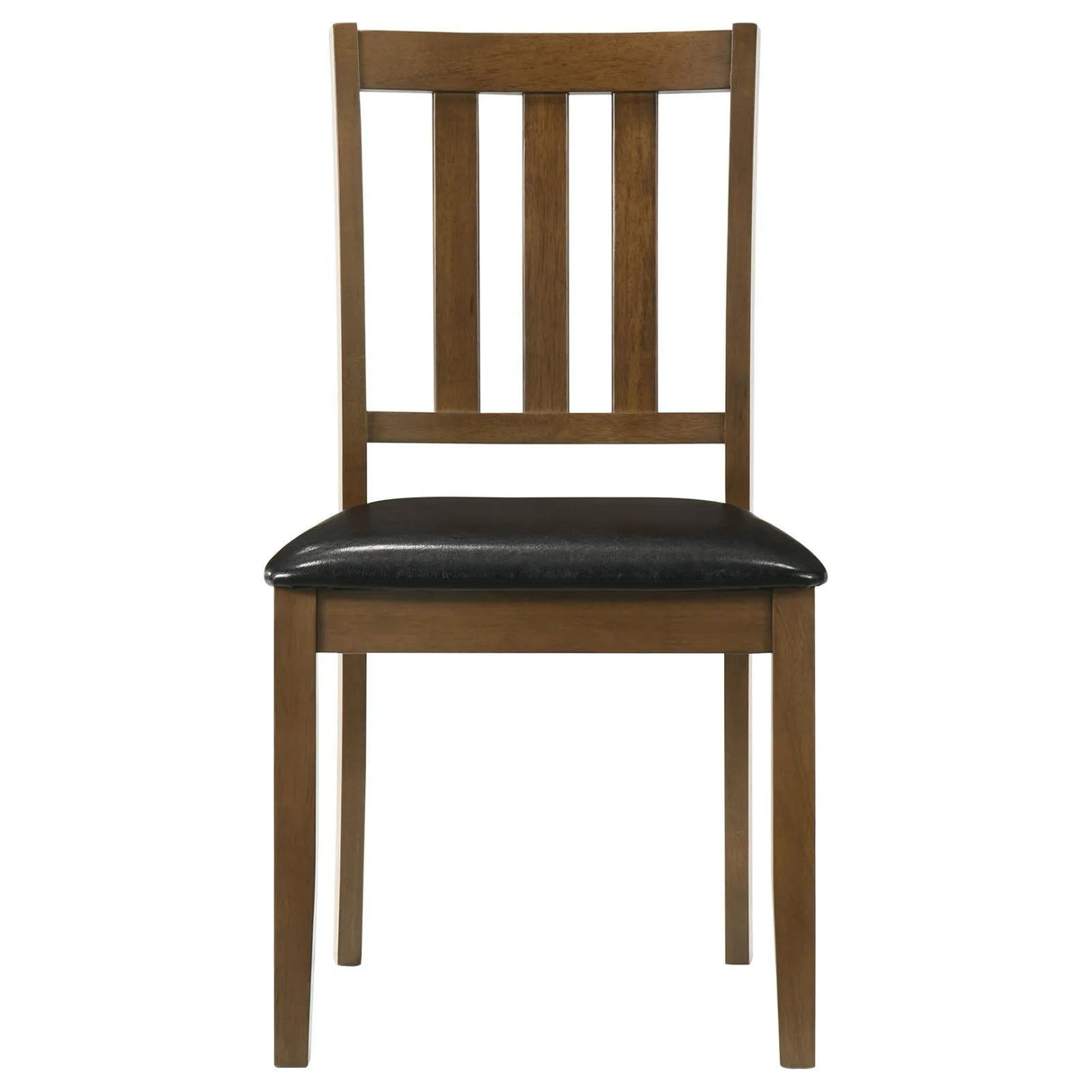 Parkwood Honey Brown/Black 5-Piece Dining Set with Square Table and Slat Back Side Chairs by Coaster at Eve Furniture