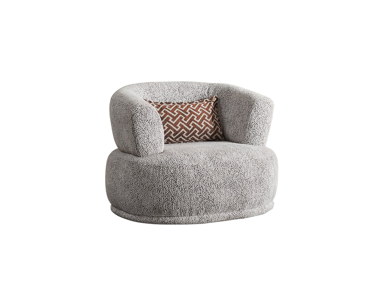 Parma 3-pieces (Sofa & Loveseat & Chair) Livingroom Set in Light Grey by Furnia at Eve Furniture