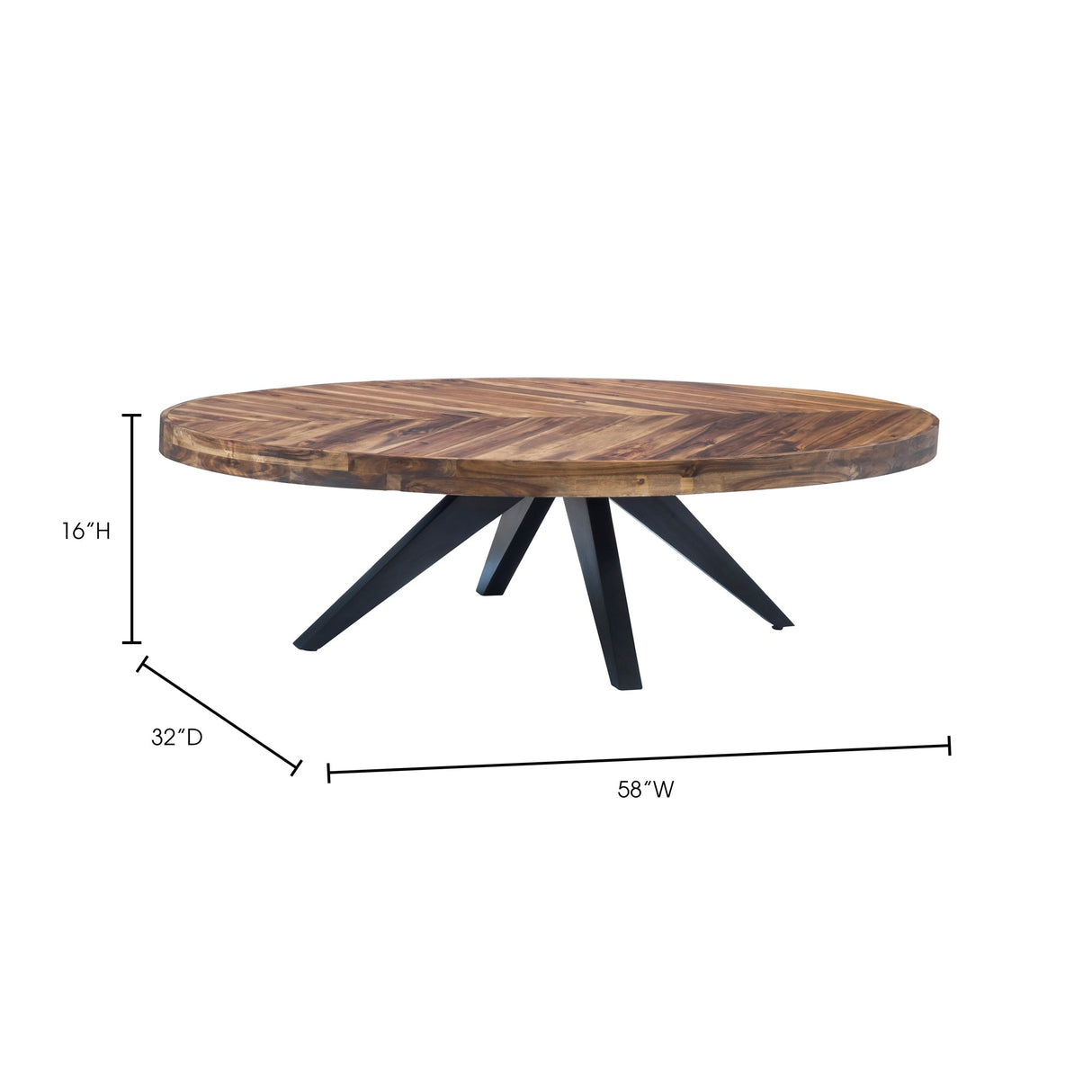 Parq Amber Oval Coffee Table by Moe's Home at Eve Furniture