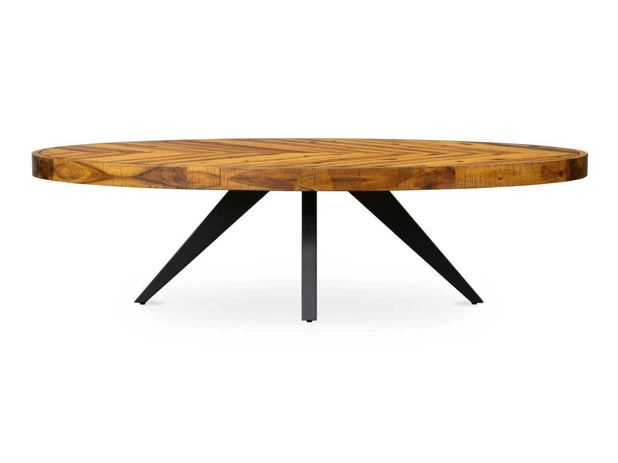 Parq Amber Oval Coffee Table by Moe's Home at Eve Furniture