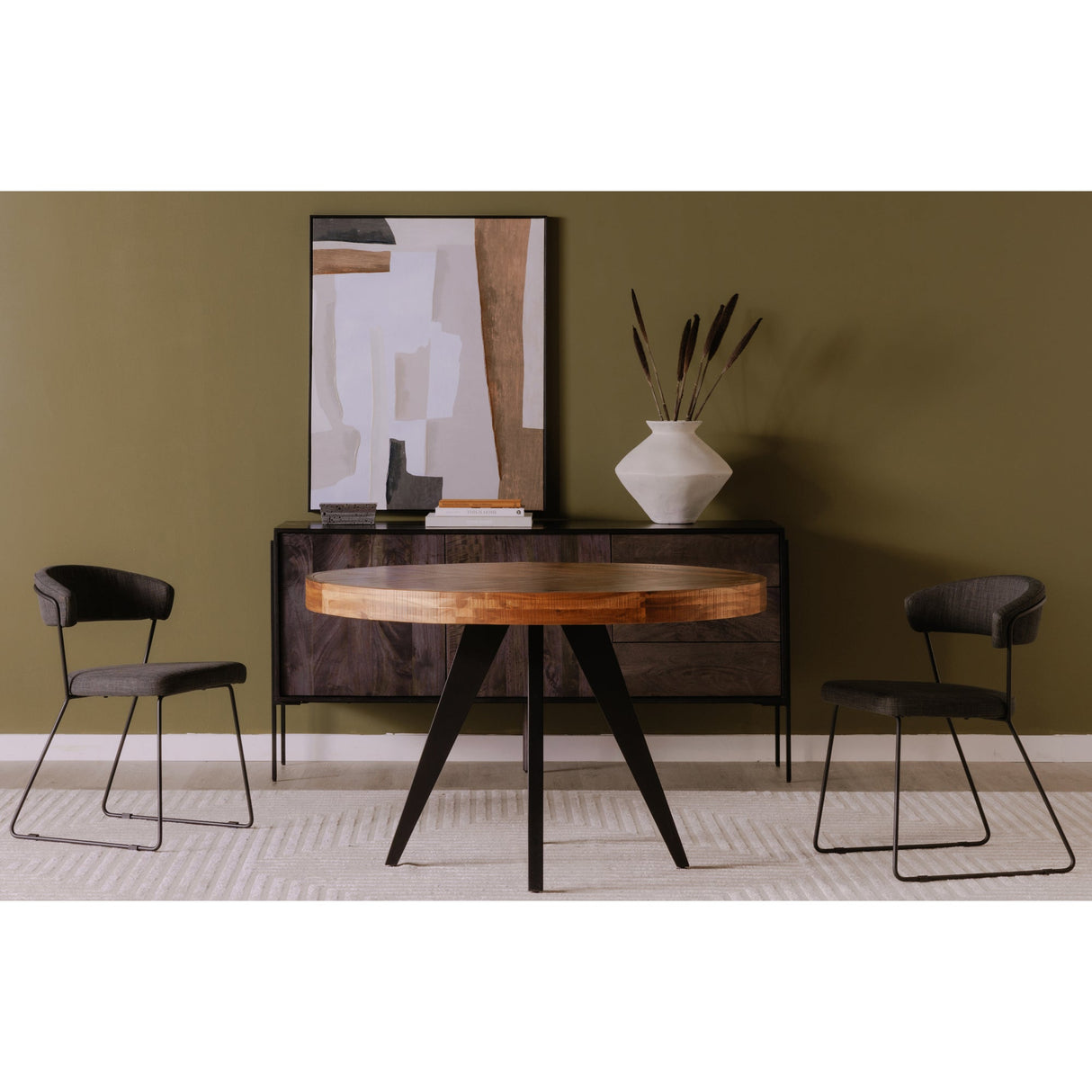 Parq Amber Round Dining Table by Moe's Home at Eve Furniture