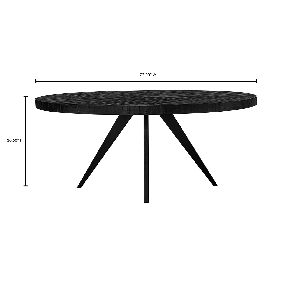 Parq Black Oval Dining Table by Moe's Home at Eve Furniture