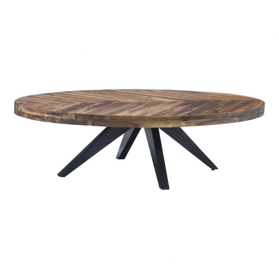 Parq Oval Coffee Table Amber by Moe's Home at Eve Furniture