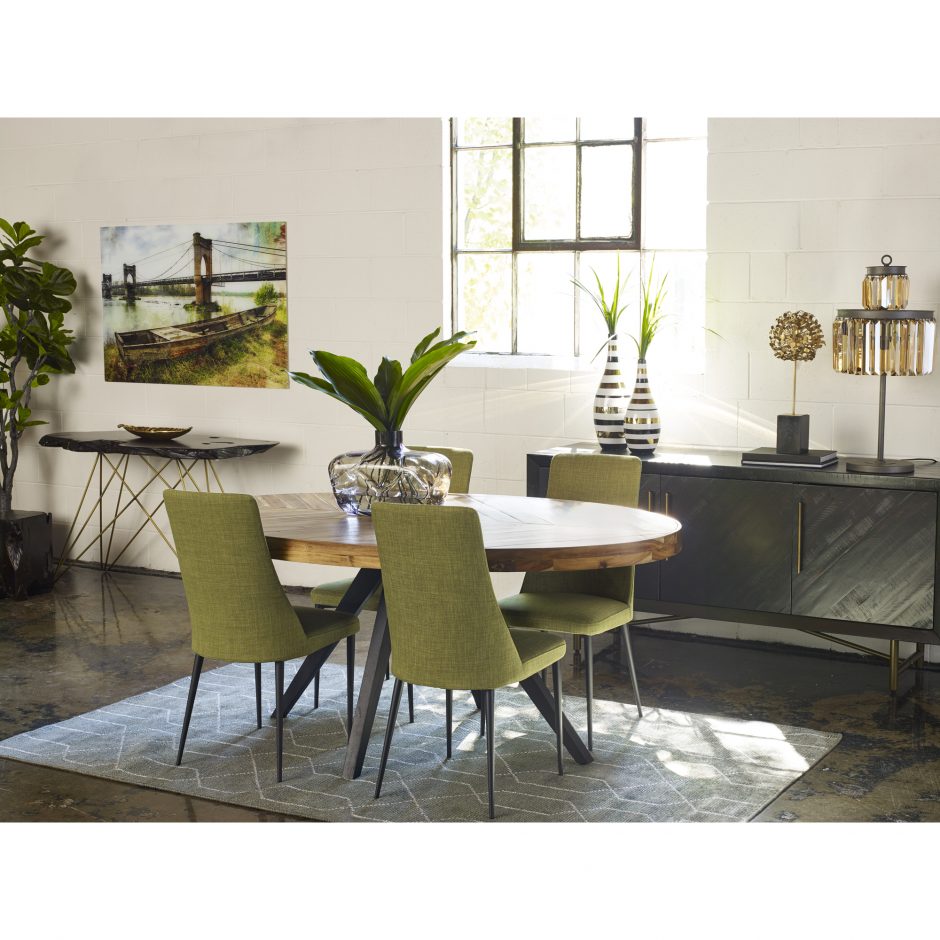 Parq Oval Dining Table Amber by Moe's Home at Eve Furniture