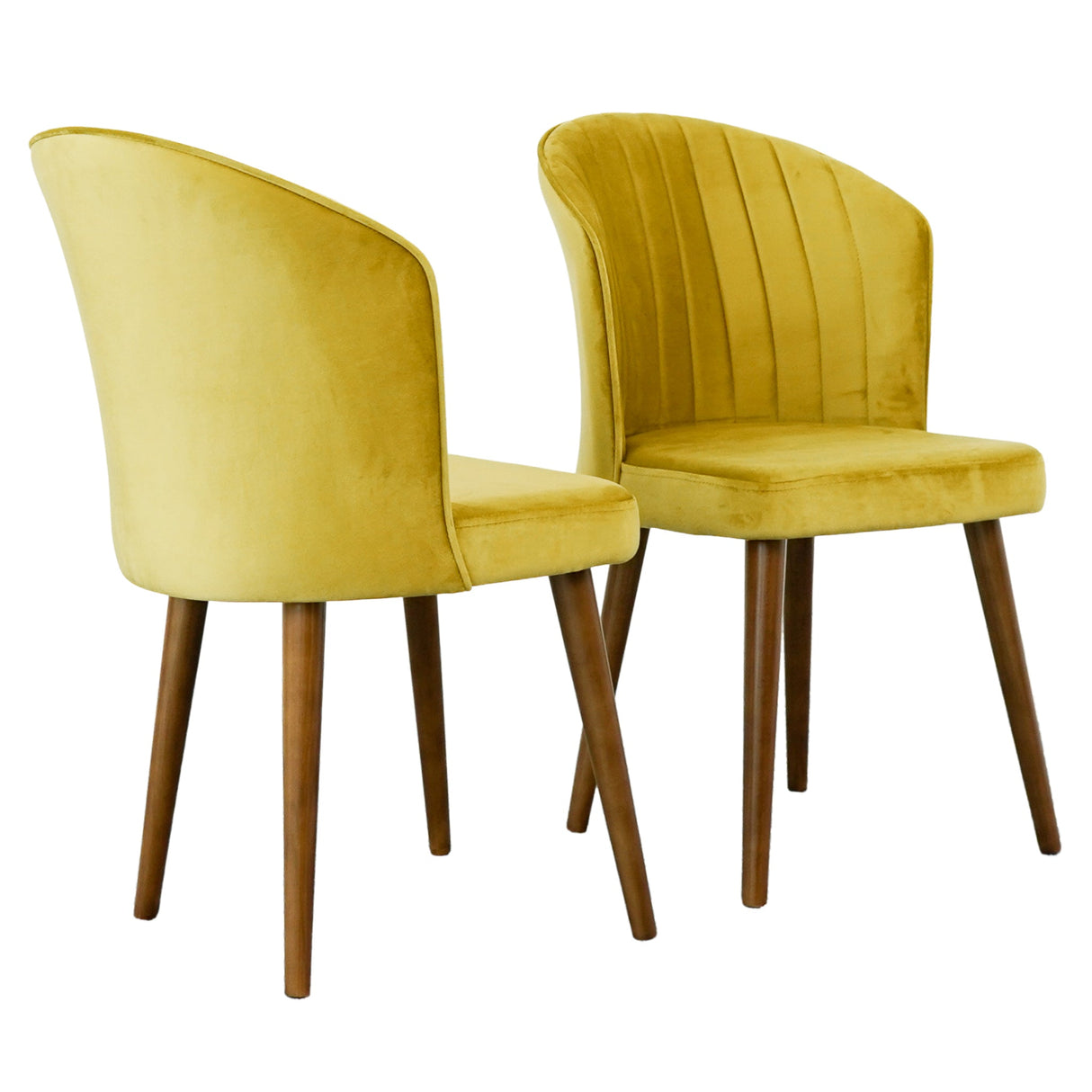 Parsons Dining Chair Set of 2 - Gold Velvet by Ashcroft Imports at Eve Furniture