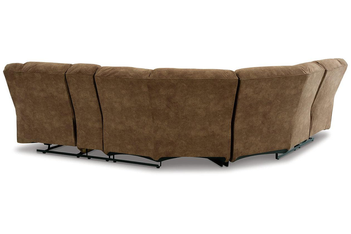 Partymate Brindle 2-Piece Reclining Sectional by Ashley at Eve Furniture