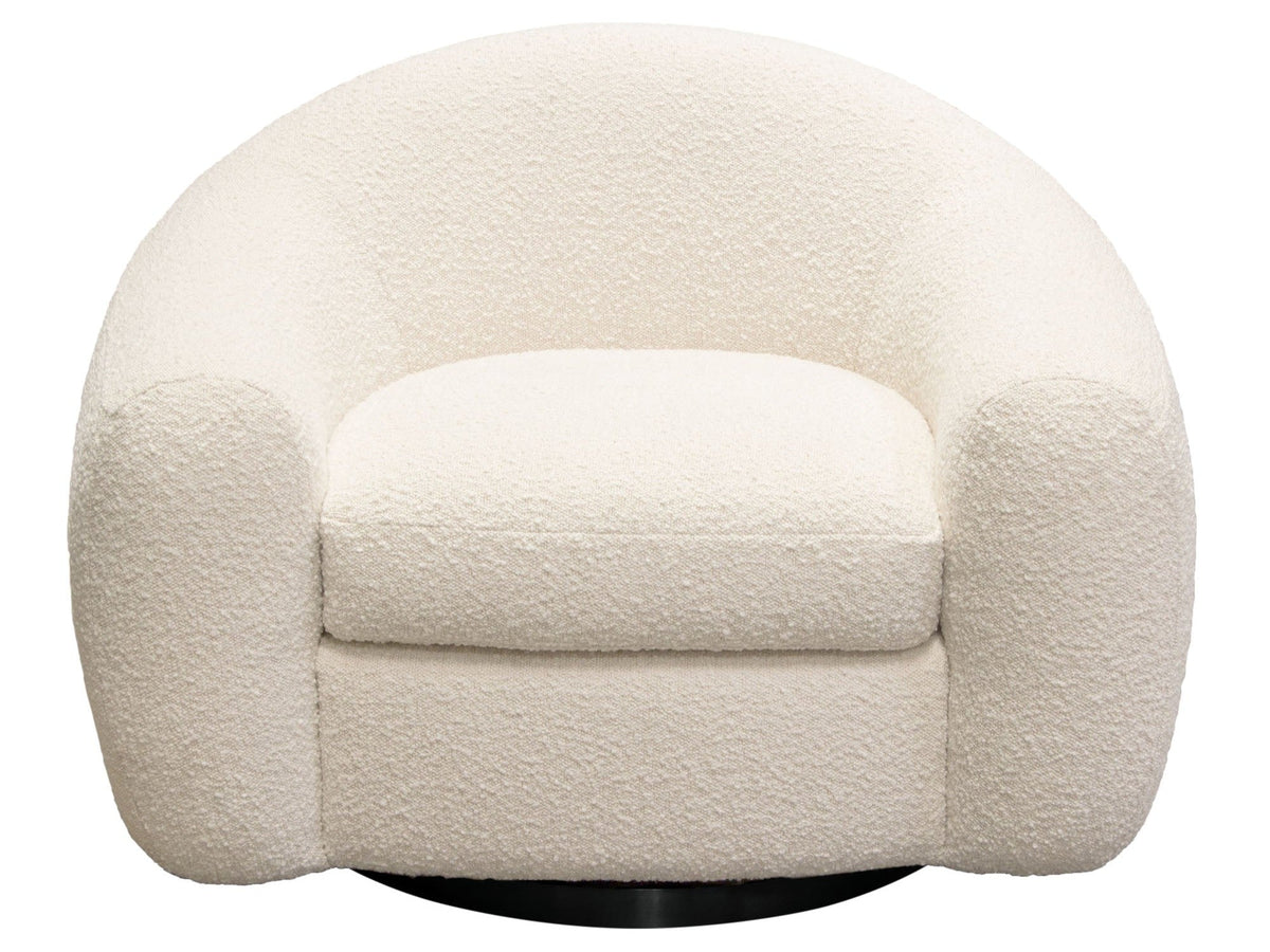Pascal Bone Swivel Chair by Diamond Sofa at Eve Furniture